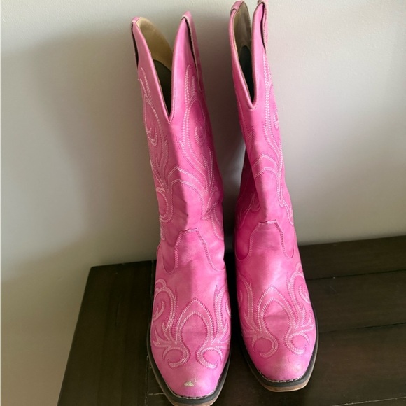 Roper Pink Western Cowboy Boots – Women’s 9 - Picture 3 of 8